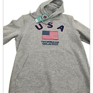 USA Gray mens Hoodie FIFA, World Cup Qatar, 2022 USA